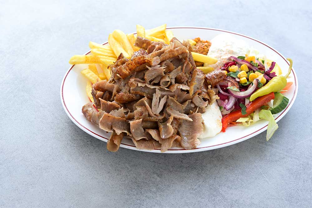 Meny med nachos och baguette