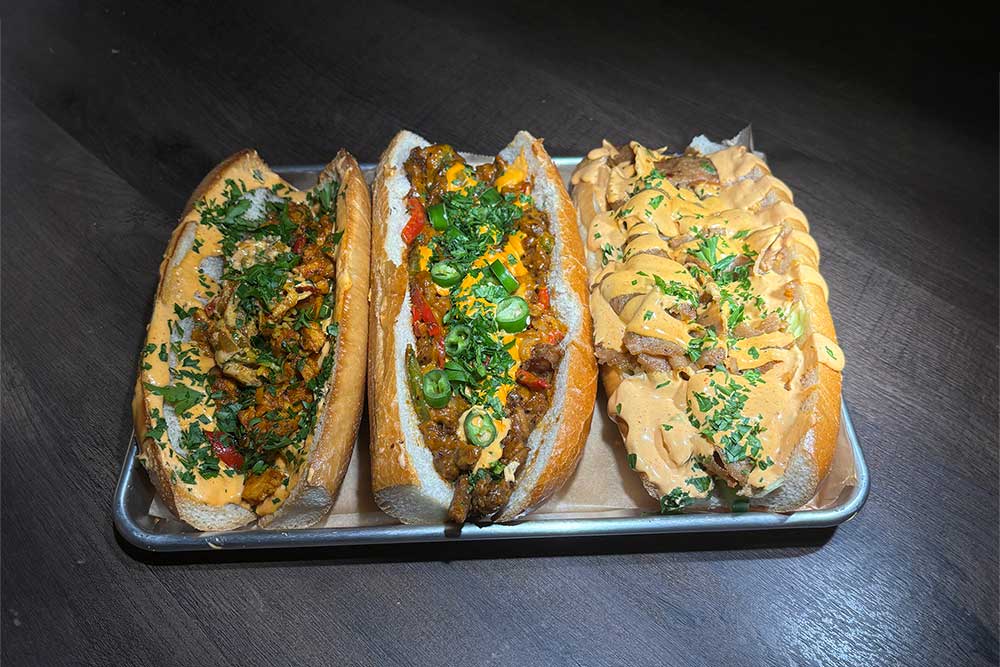 Baguette med sås och kyckling